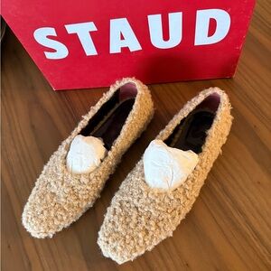 Staud Women's Fluff Faux Shearling Ballet Flats EUR 35 US 5